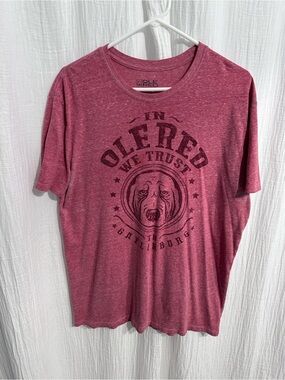 Maroon Graphic Tee - 'In Olé Red We Trust'